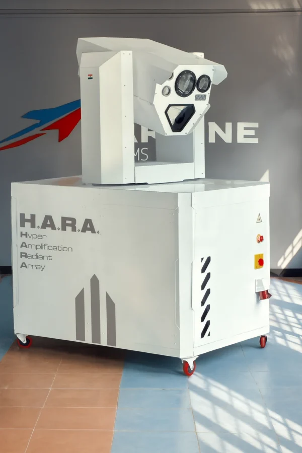 HARA Mk-1 Hyper Amplification Radiant Array 10kW laser weapon developed by Carbine Systems, India