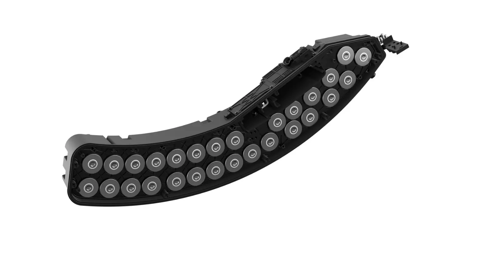 Side-opened Ola Electric battery pack showing 4680 Bharat lithium-ion cells inside