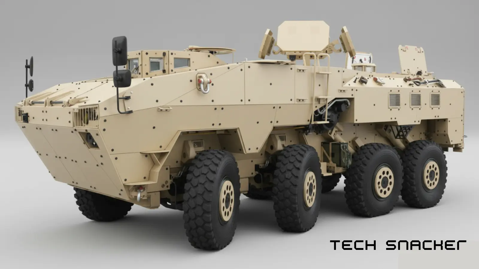 3d model of Tata WhAP (Wheeled Armoured Platform)